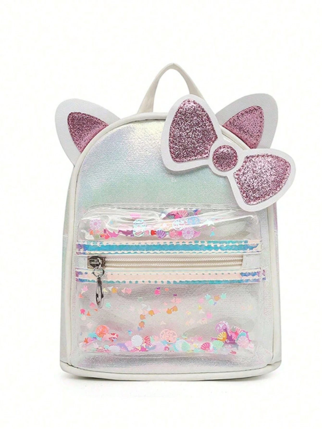 Sanrio Hello Kitty Backpack, Portable For Travel Silver