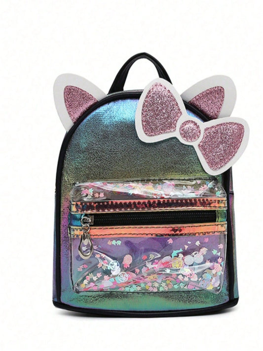 Sanrio Hello Kitty Backpack, Portable For Travel Black