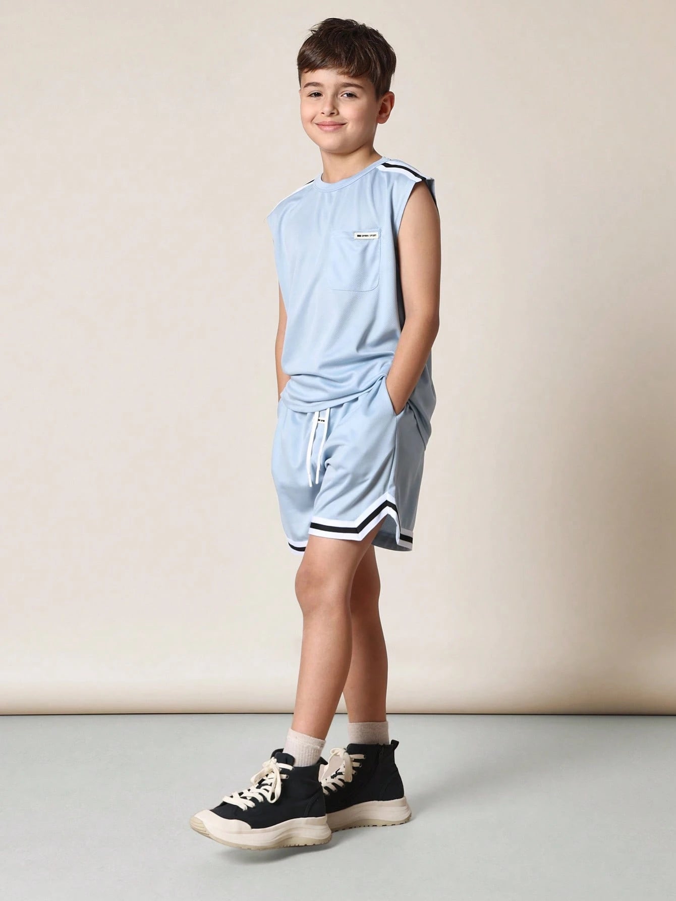 Tween Boys Comfy Tween Boys Tank Set Baby Blue