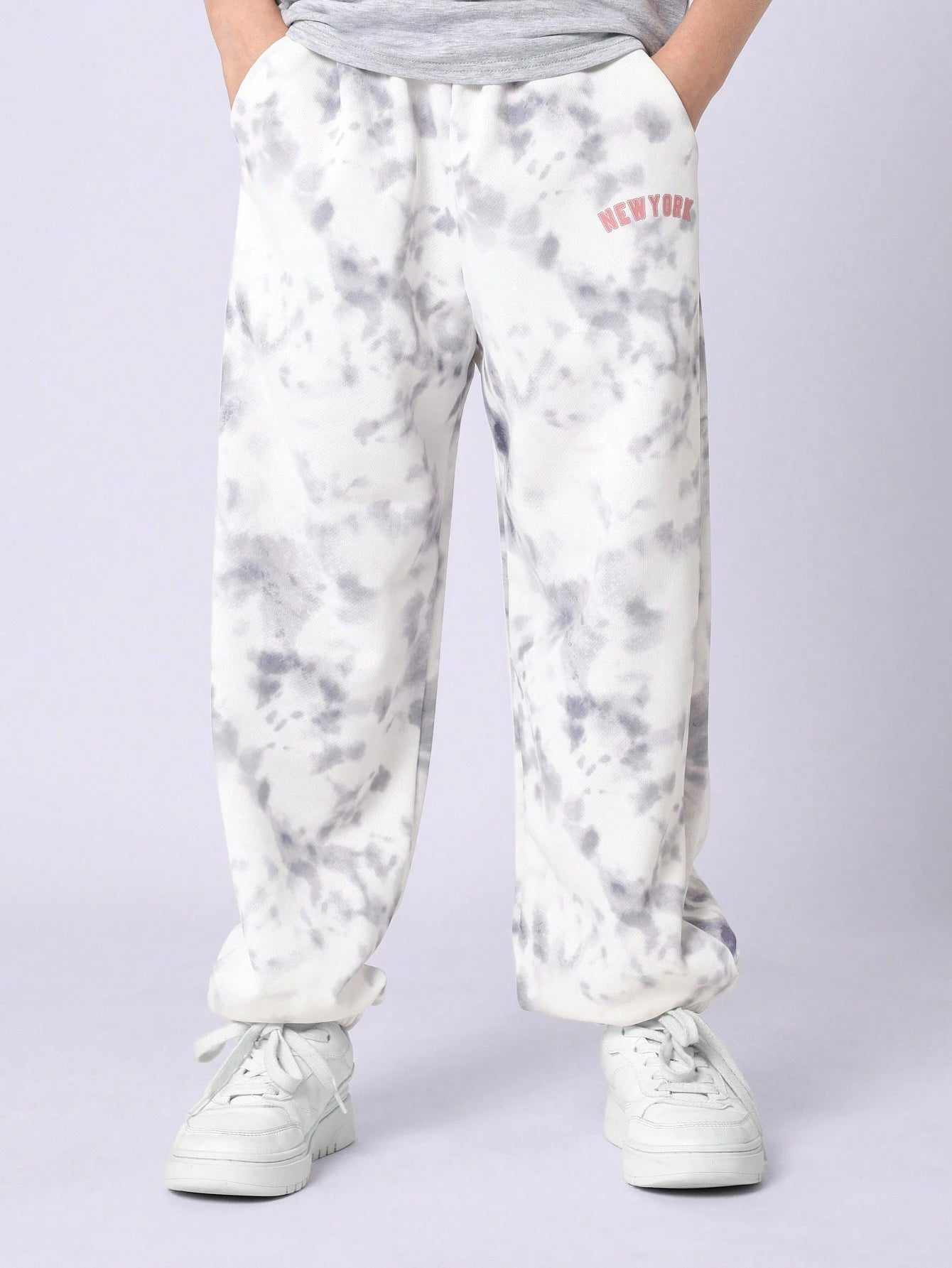 Tween Girls Comfy Tie Dye Printed 90S NYC Graphic Printed Jogger