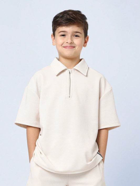 Tween Boys Comfy Tween Boys Premium Polo Apricot