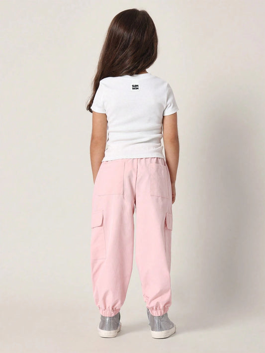 Young Girls Comfy Cargo Baby Tee Star Set
