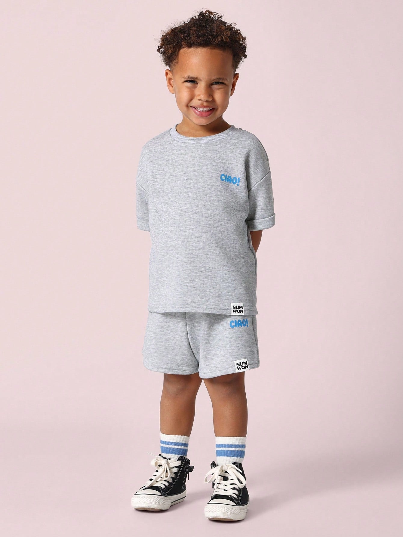 Young Boys Comfy Young Boys T Shirt Set Grey