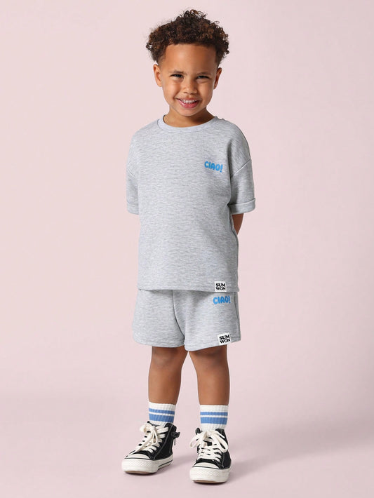 Young Boys Comfy Young Boys T Shirt Set Grey