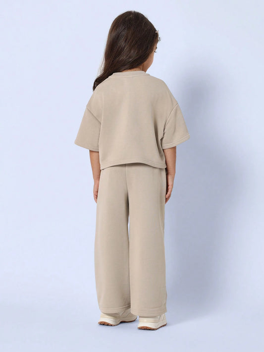 Young Girls Comfy New York Wide Leg Set