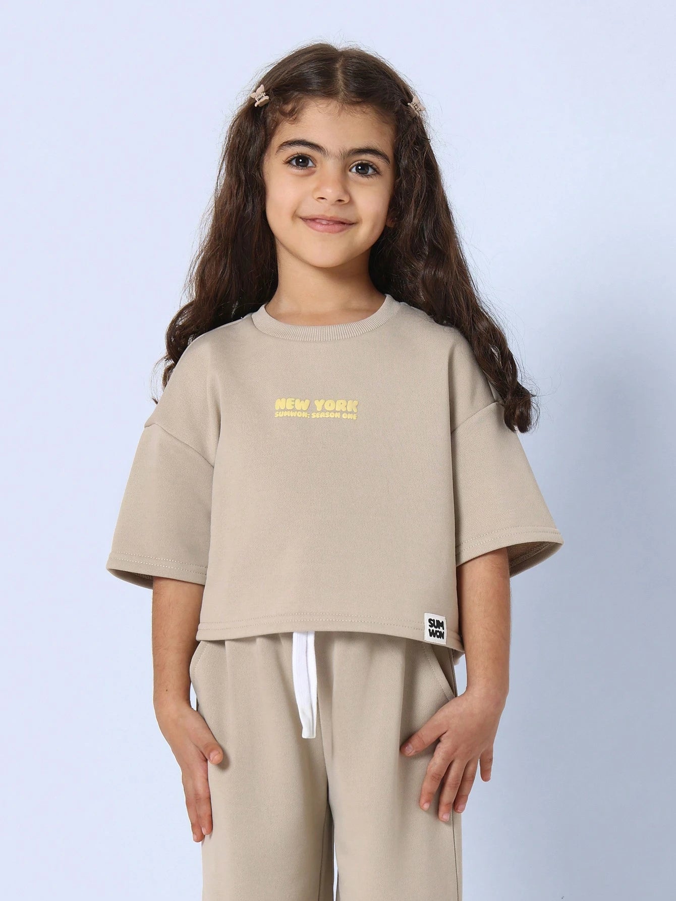 Young Girls Comfy New York Wide Leg Set