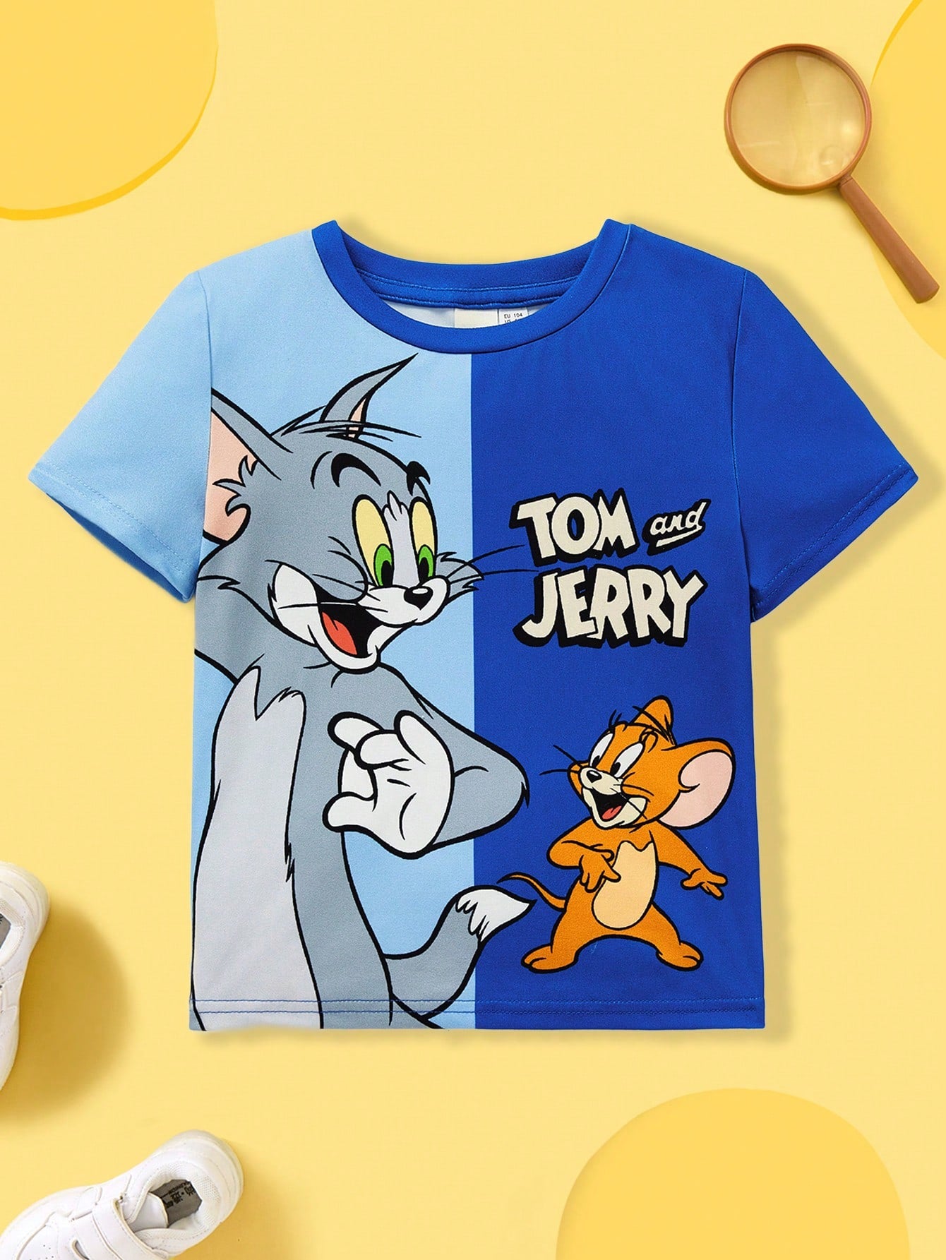 Young Boy 2pcs/Set Casual Cartoon Graphic Color Block Short Sleeve T-Shirt & Shorts