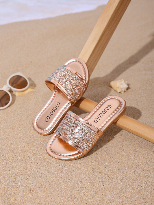 Korean Style Casual Flat Sandals Gold