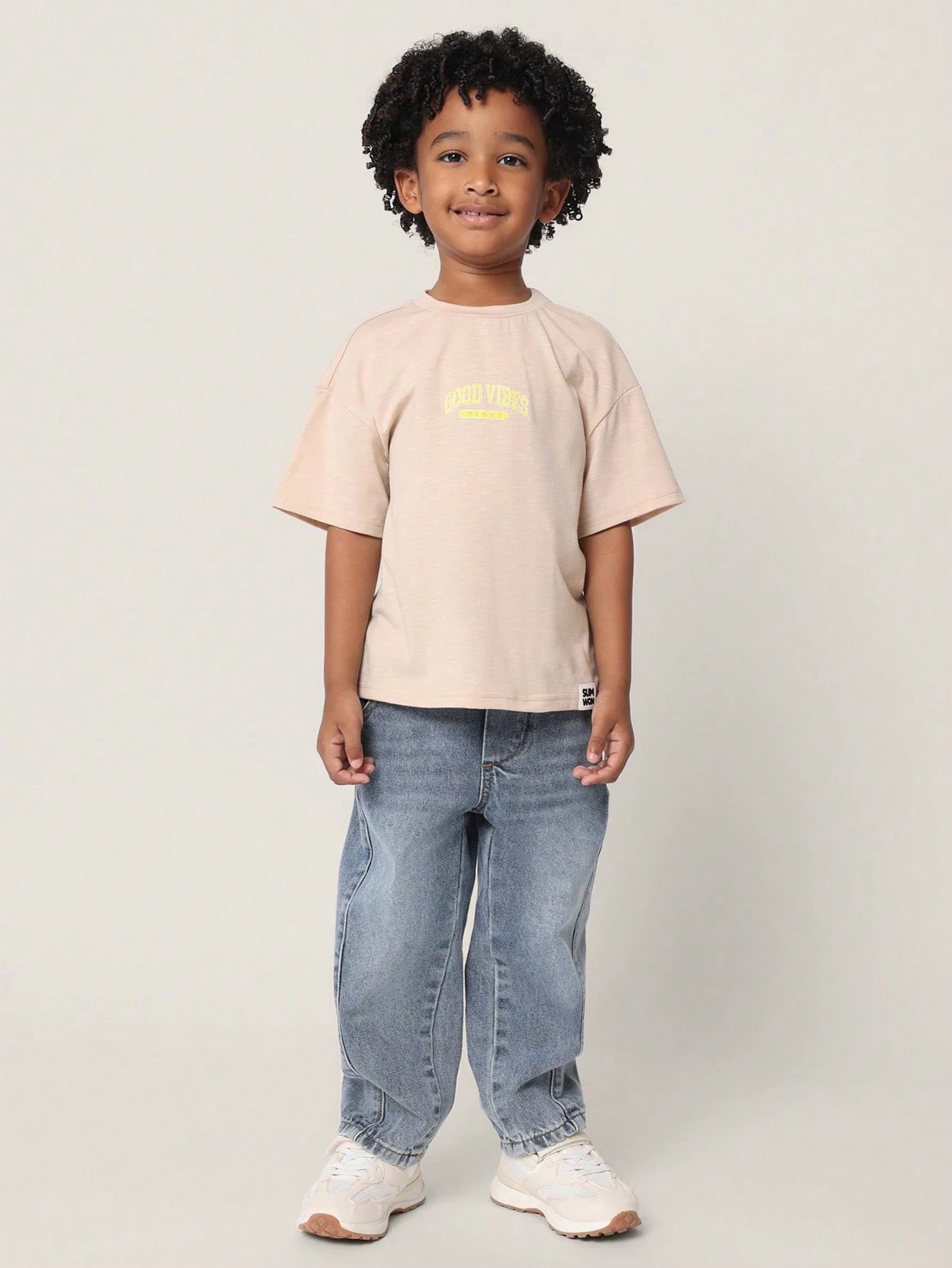 Young Boys Comfy Pull On Jeans With Seams