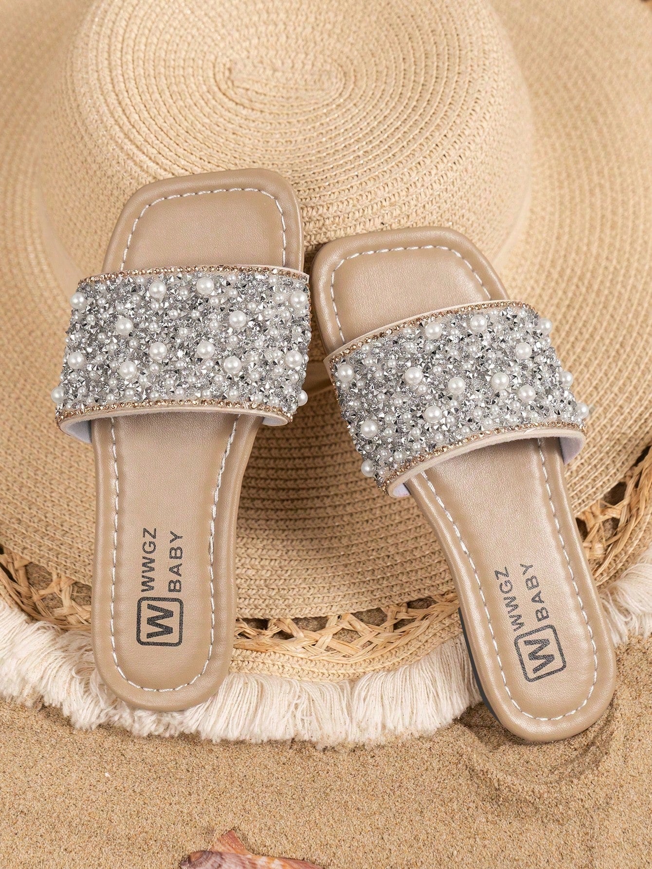 Children's Non-Slip Slippers Beige 2
