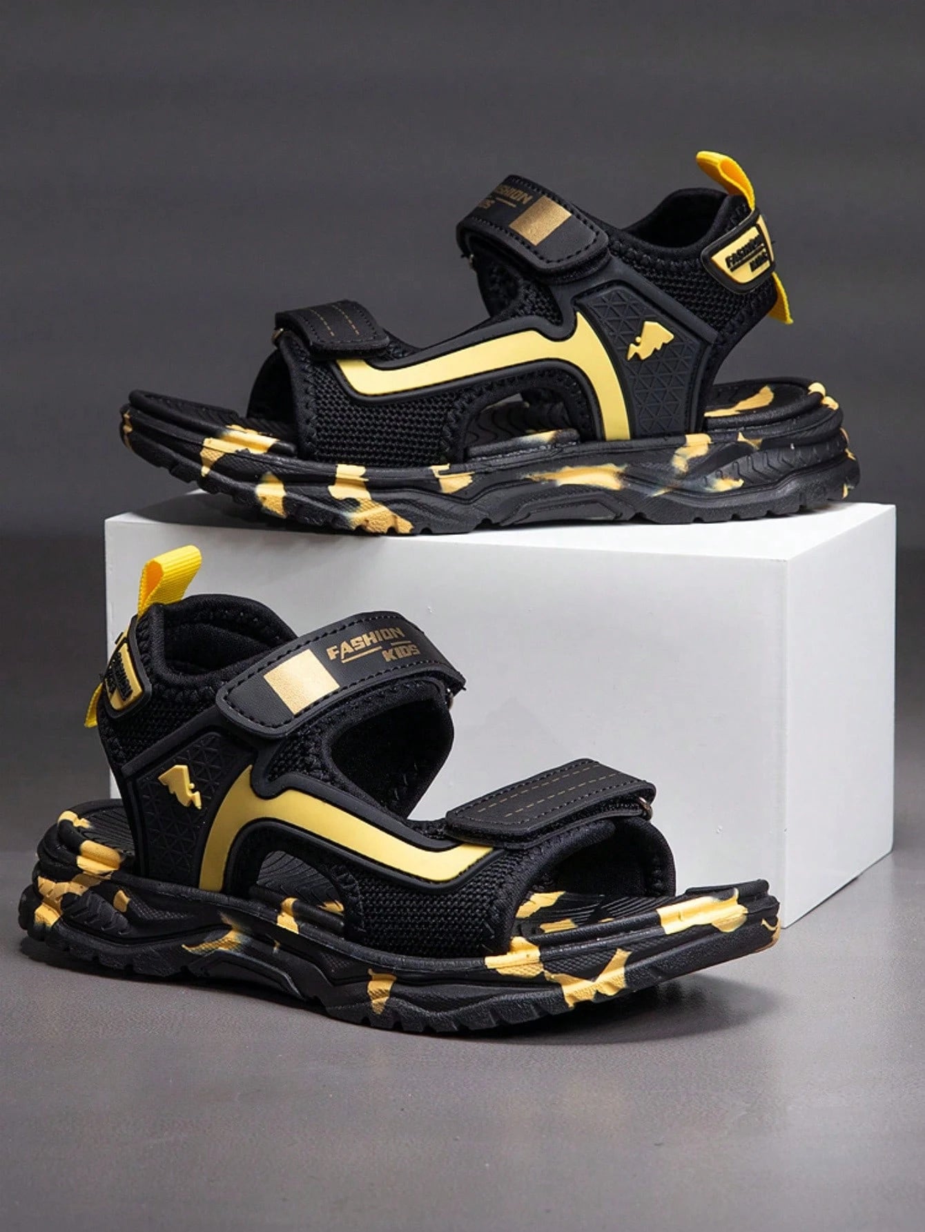 Kids Open Toe Sandals Gold