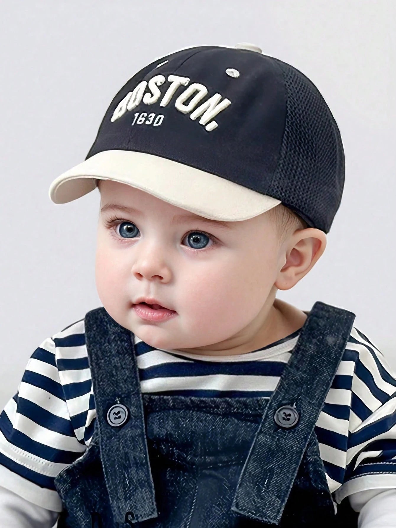 Fashionable And Versatile Infant Sun Protection Baseball Cap Black