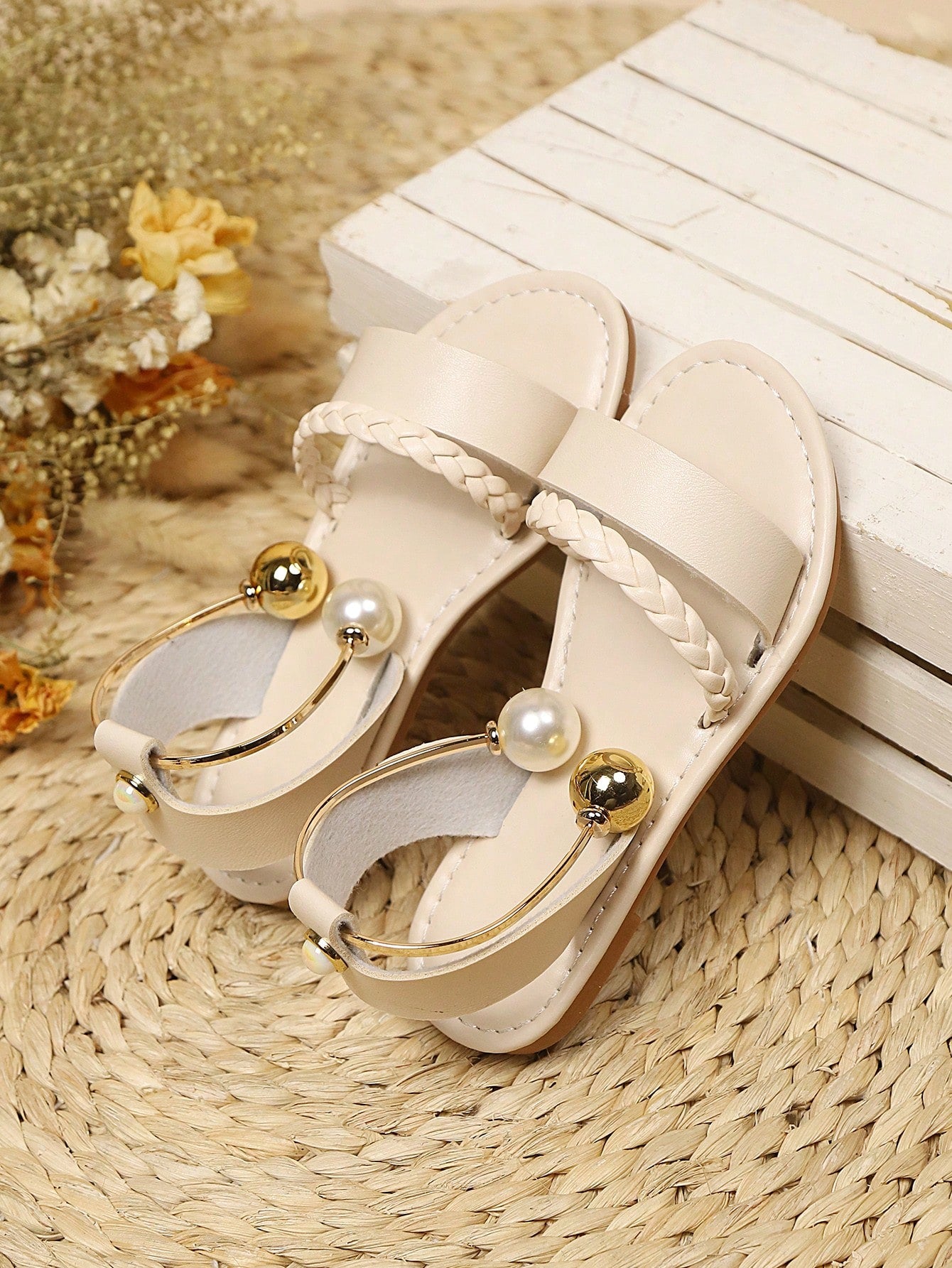 1 Pair Plus Size Girls Flat Sandals