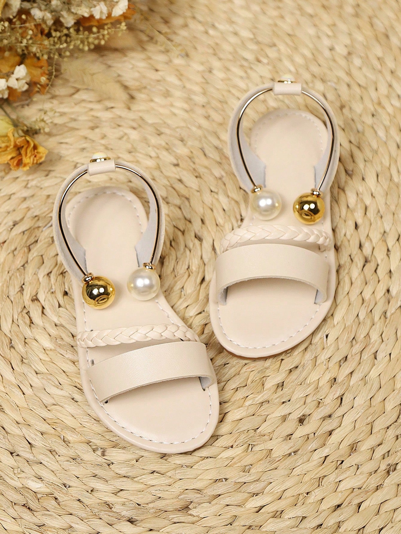 1 Pair Plus Size Girls Flat Sandals