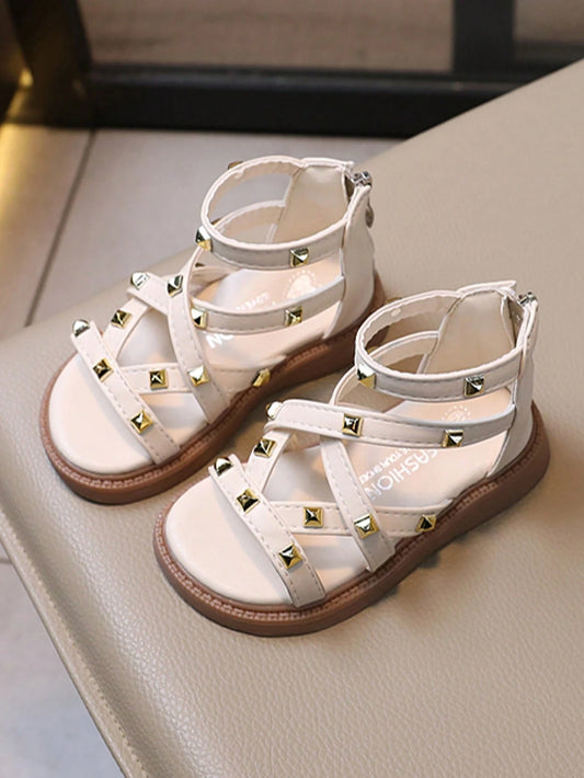 1 Pair Kid Girls' Fashion Flat Sandals White