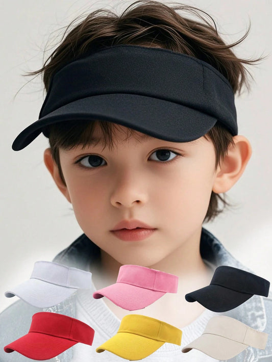 1pc Kids Breathable Open Top Hat Black