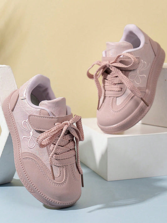 1 Pair Of Kids Casual Sneakers Pink