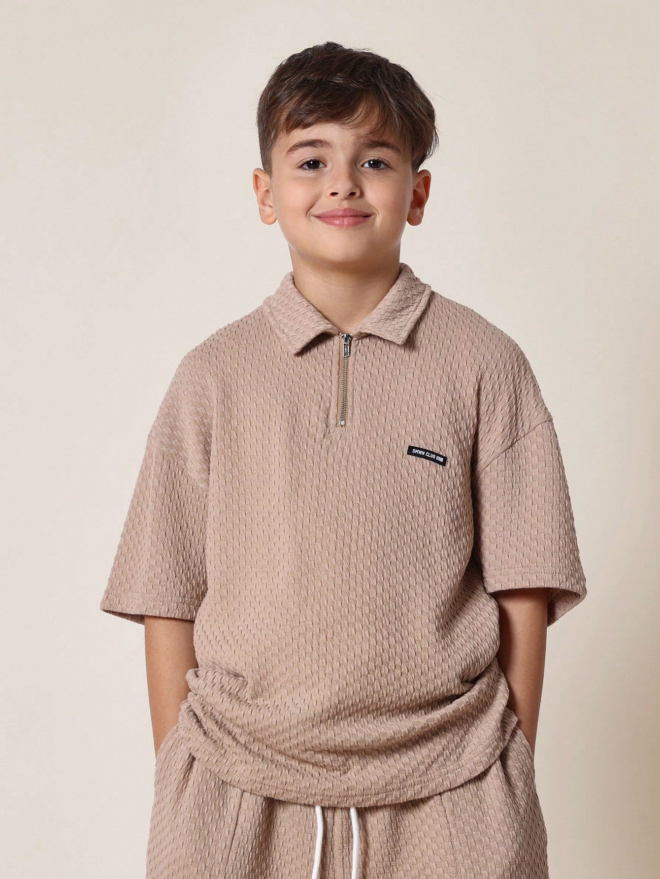 Tween Boys Comfy Tween Boys Textured Polo Set
