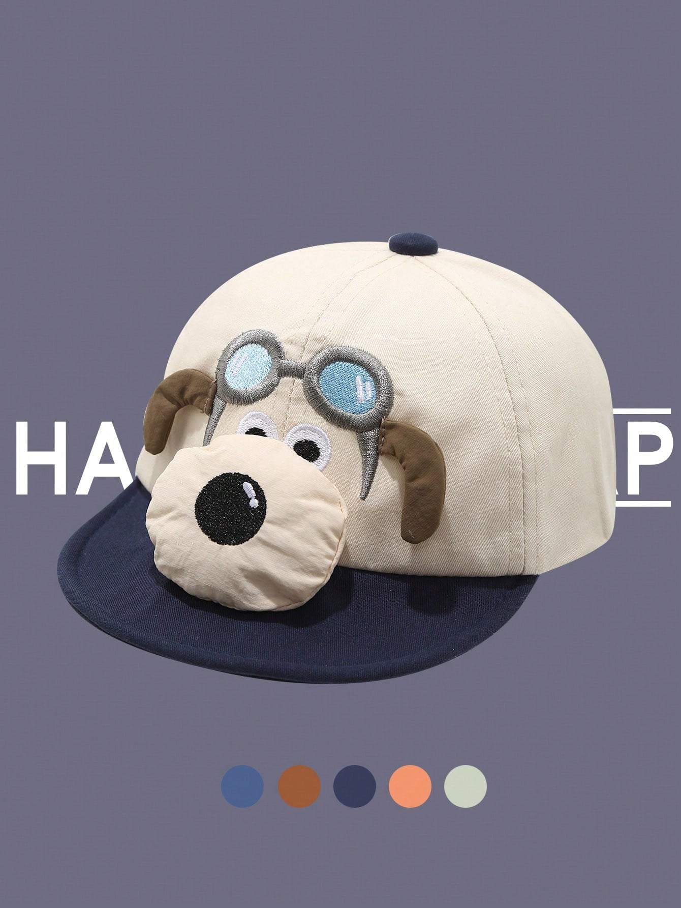 Puppy Design Baseball Cap Navy