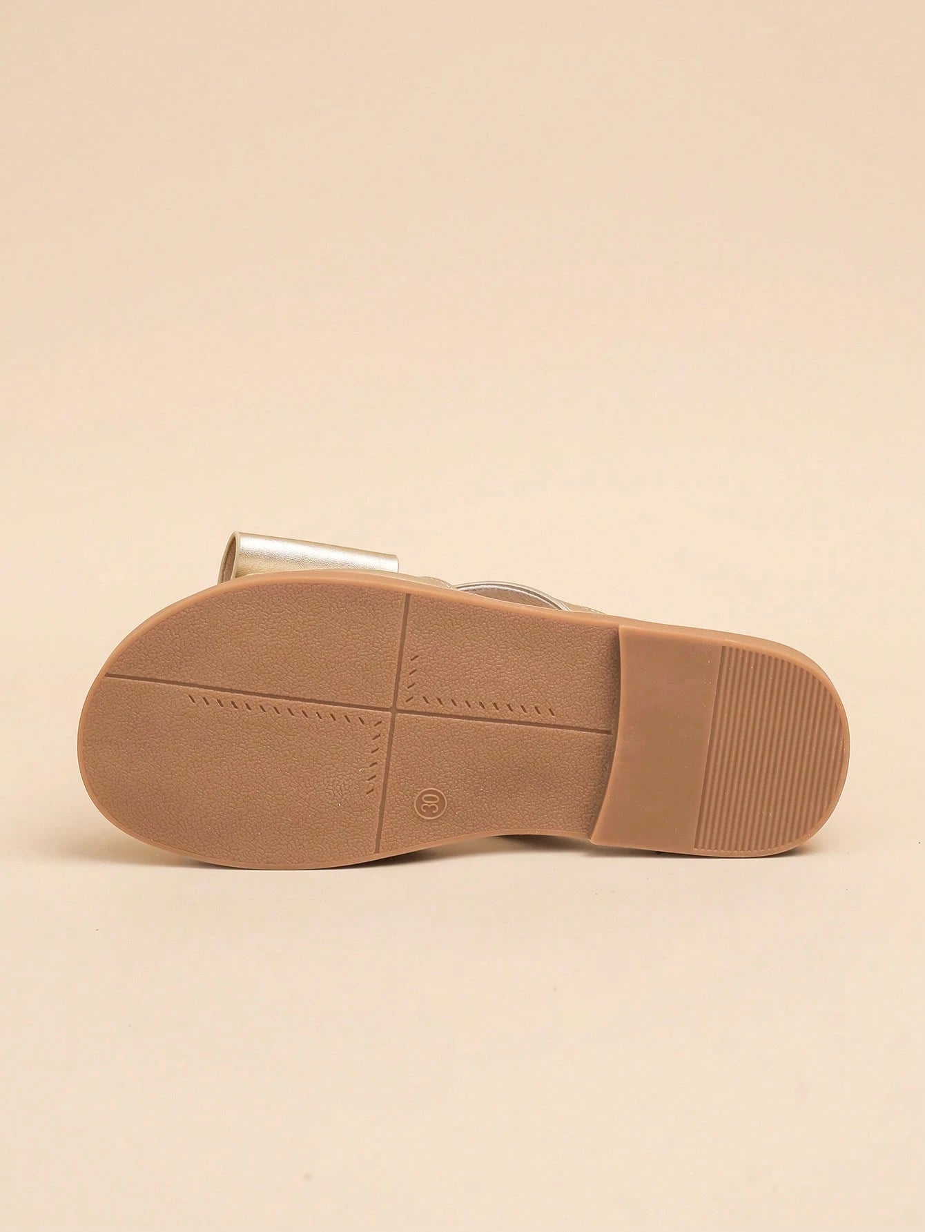 Girls' Gold Color Bowknot Summer Sandals