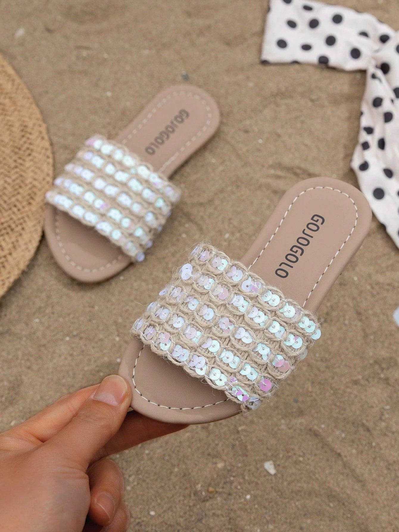 1 Pair Of Summer Bestseller Beige Children's Non-Slip Slippers Beige 2