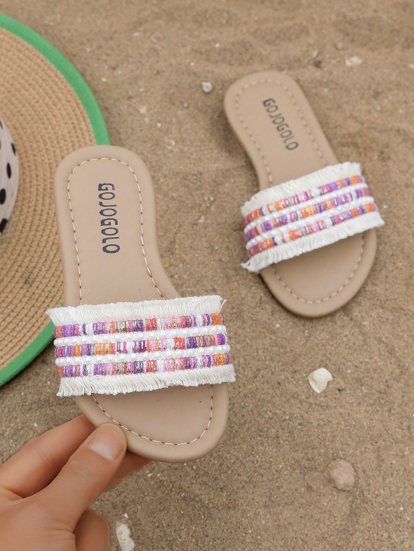 1 Pair Of Summer Bestseller Beige Children's Non-Slip Slippers Pink