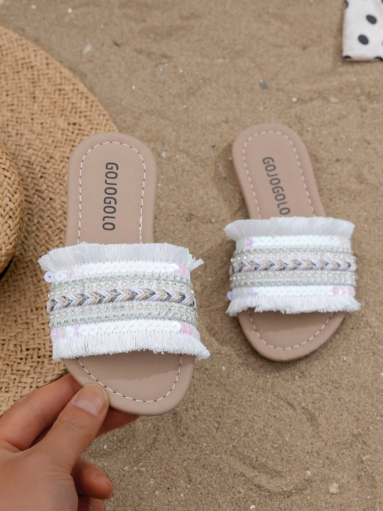 1 Pair Of Summer Bestseller Beige Children's Non-Slip Slippers Beige 3