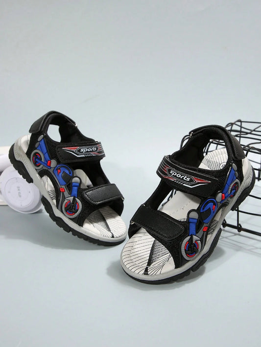 Boys' Casual Motor Decor Sports Sandals Blue