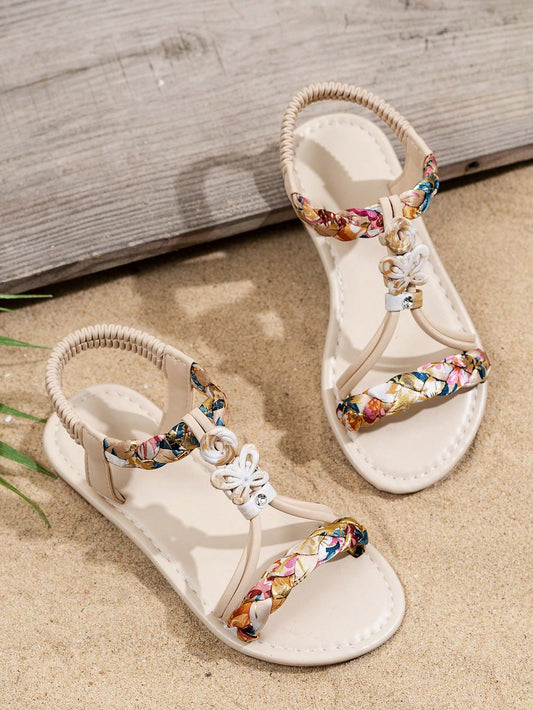 Bohemian Retro Style Sandals Beige