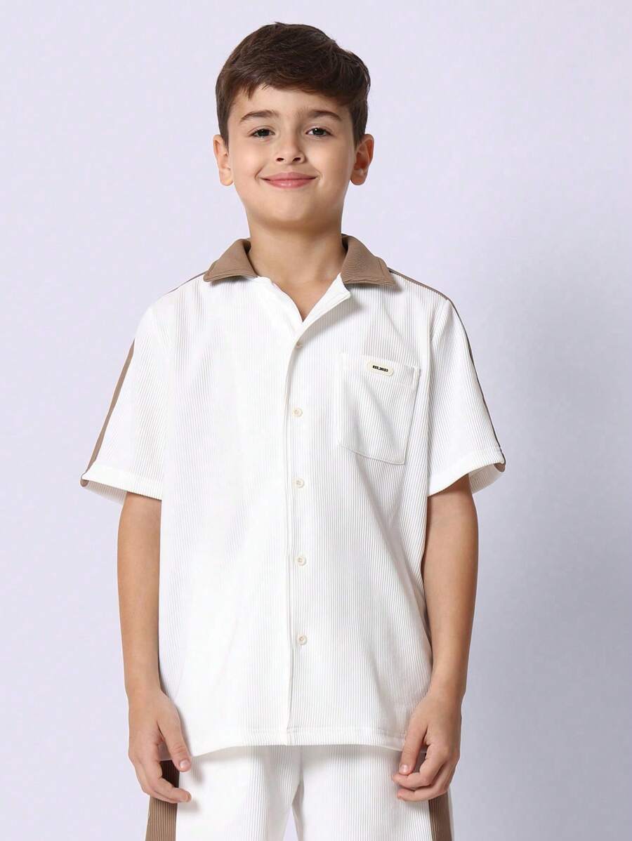 Premium Textured Two-Piece Boys Summer Set