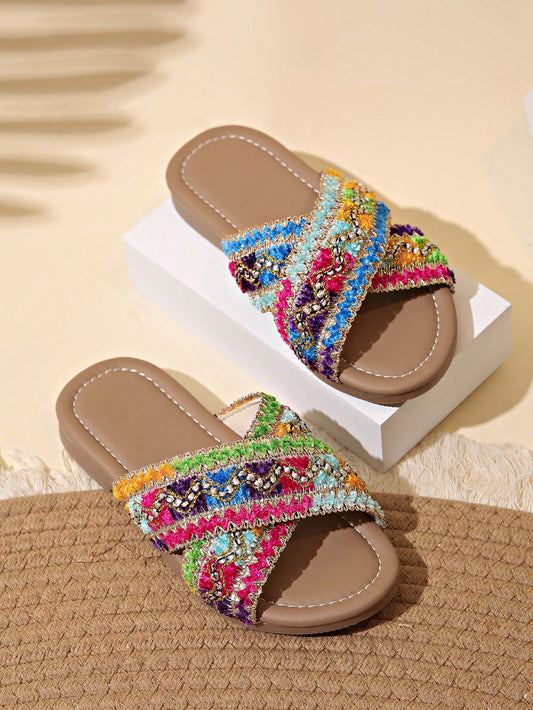 Kids Flat Sandals, Girls Flat Heel Slippers