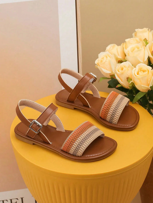 Fashionable & Comfortable Flat Sandals Brown