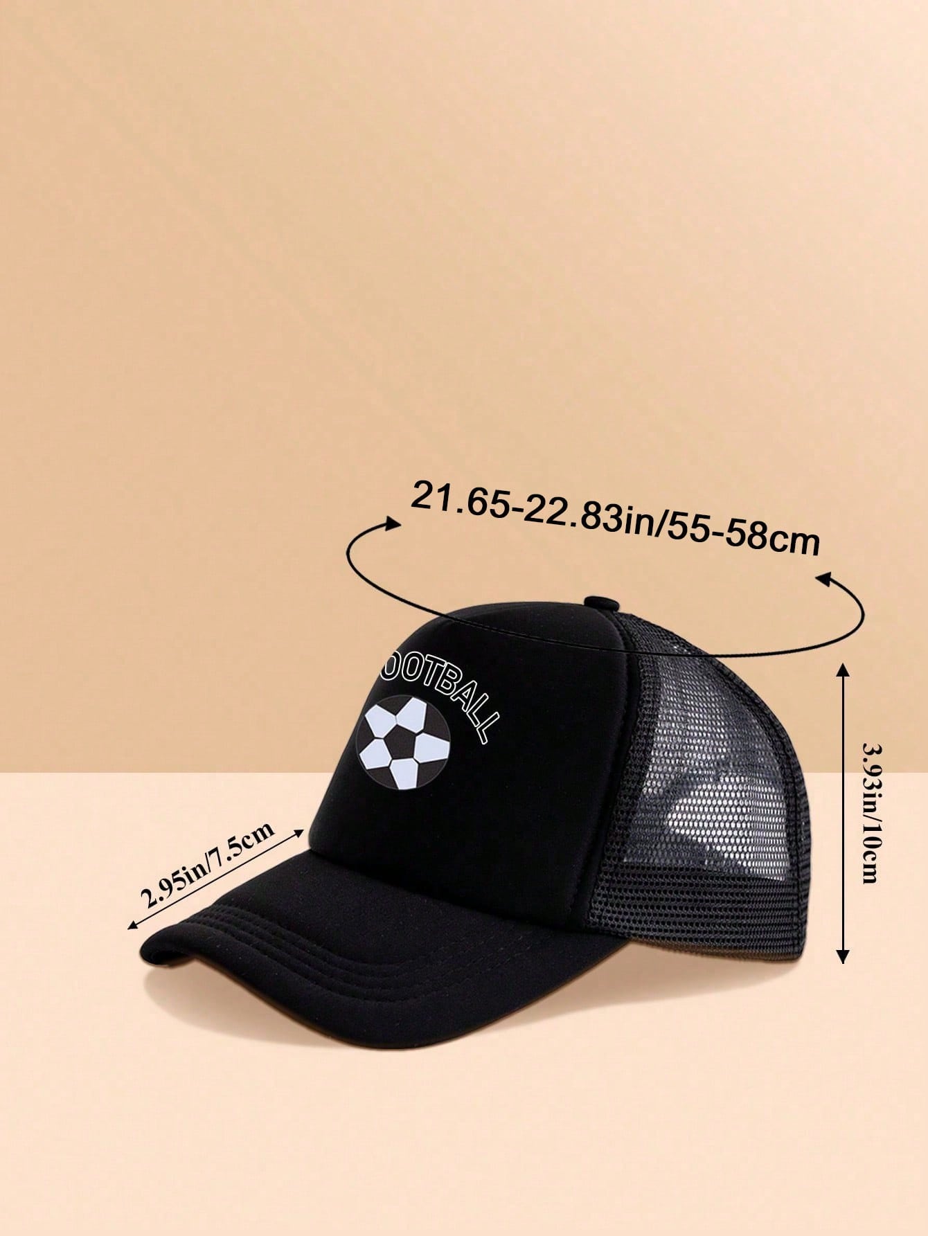 2pcs Teenage Boys Soccer Truck Hat & Backpack Set