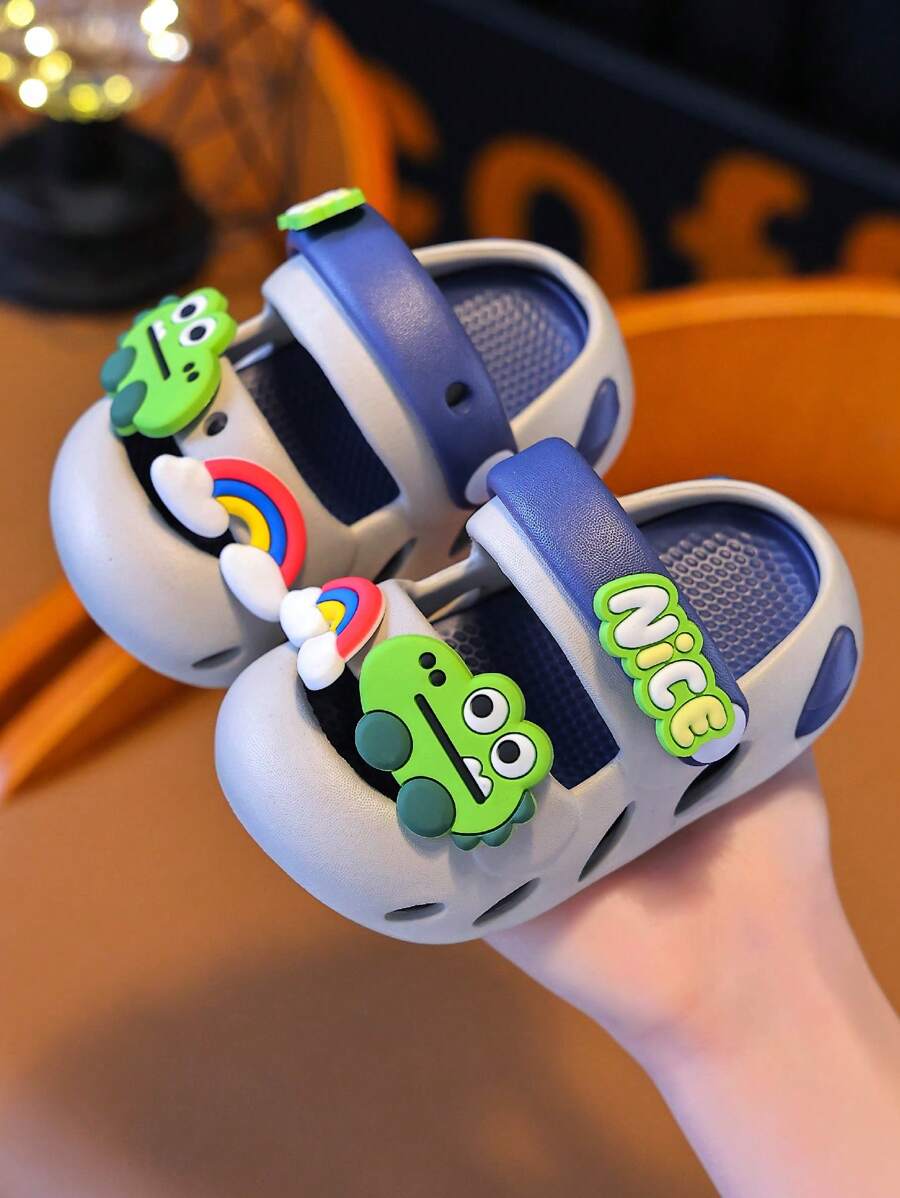 Kids Dinosaur Printed Slide Sandals