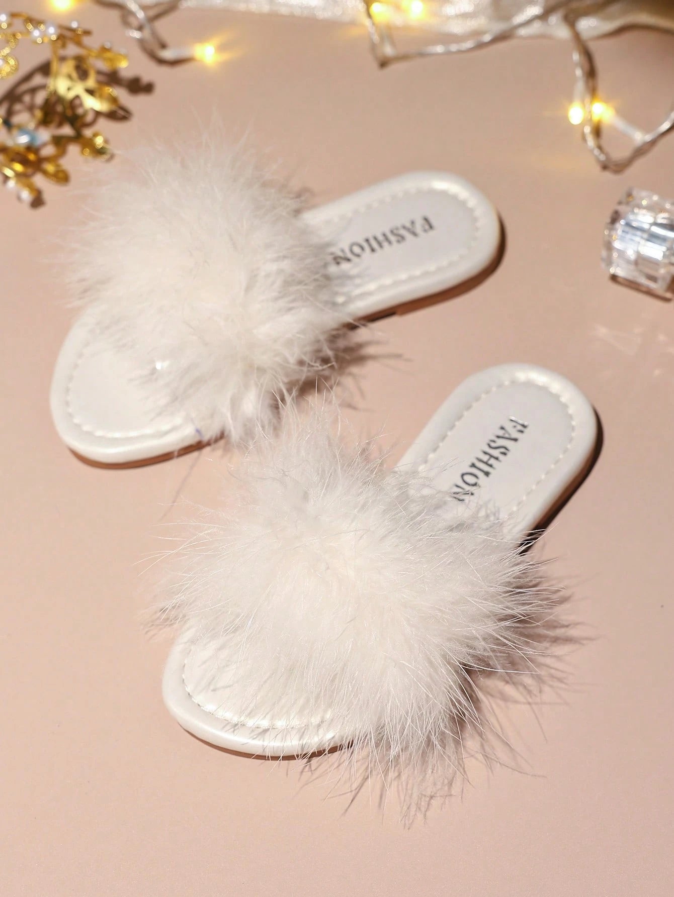 1 Pair Of Children's Fashionable, Casual, Cute, Non-Slip, Durable, Outdoor Fur Sandals