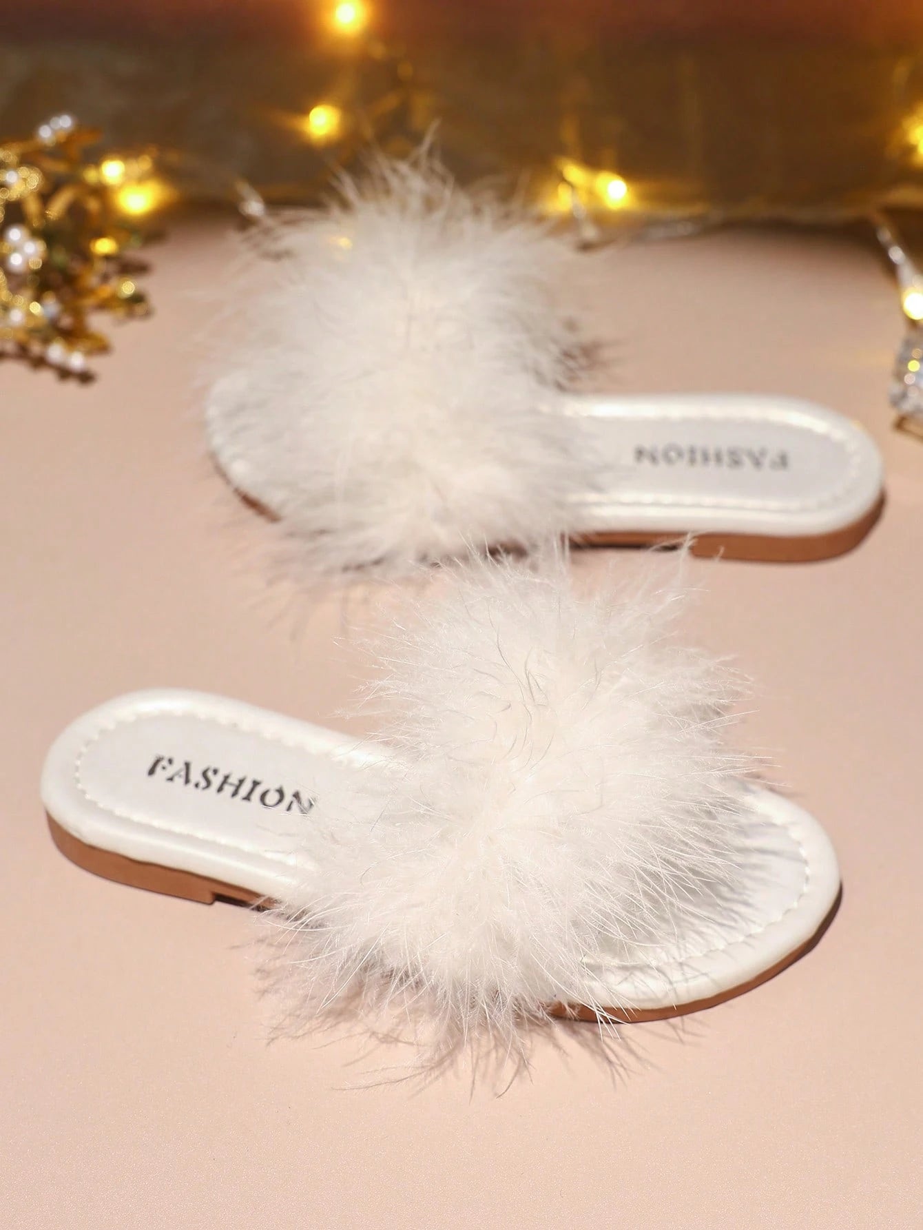 1 Pair Of Children's Fashionable, Casual, Cute, Non-Slip, Durable, Outdoor Fur Sandals