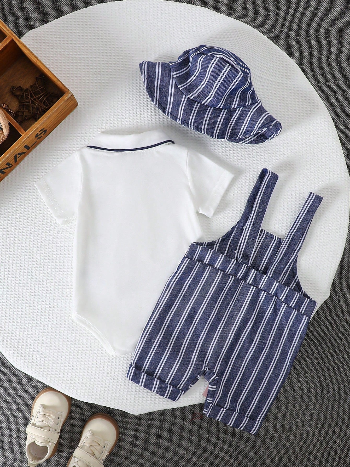 3pcs/Set Newborn Baby Boys Gentleman Casual Outfit