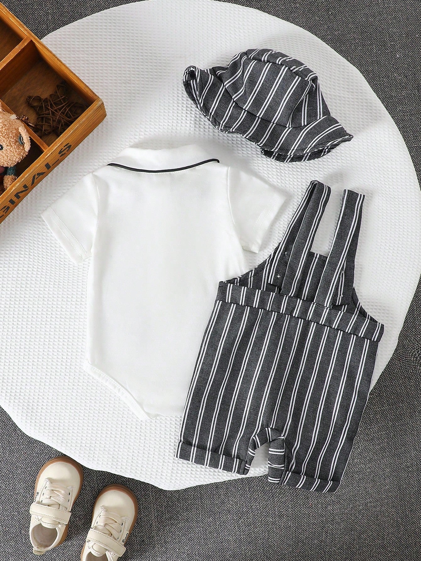 3pcs/Set Newborn Baby Boys Gentleman Casual Outfit