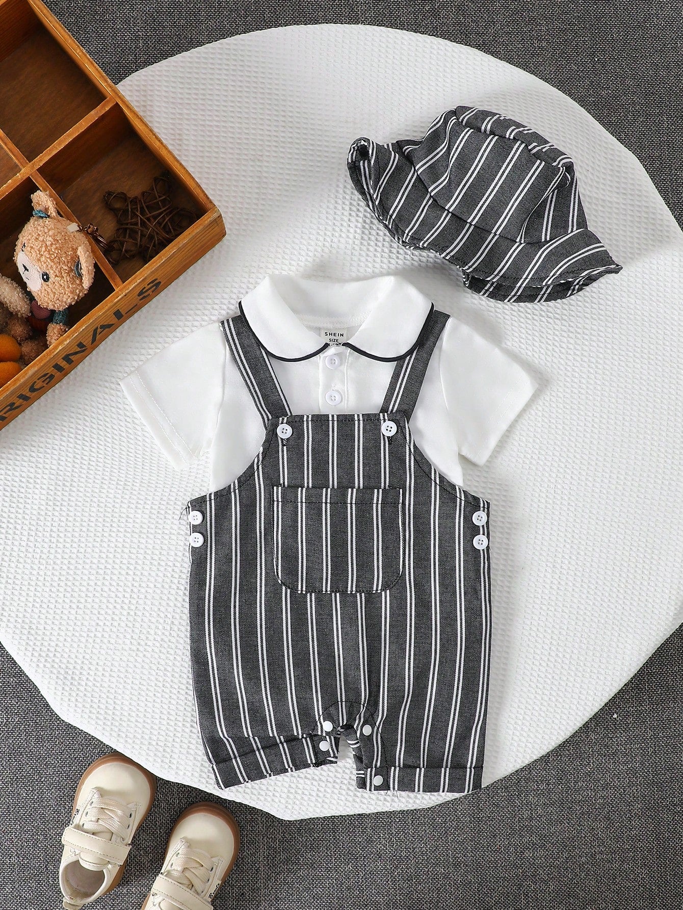 3pcs/Set Newborn Baby Boys Gentleman Casual Outfit