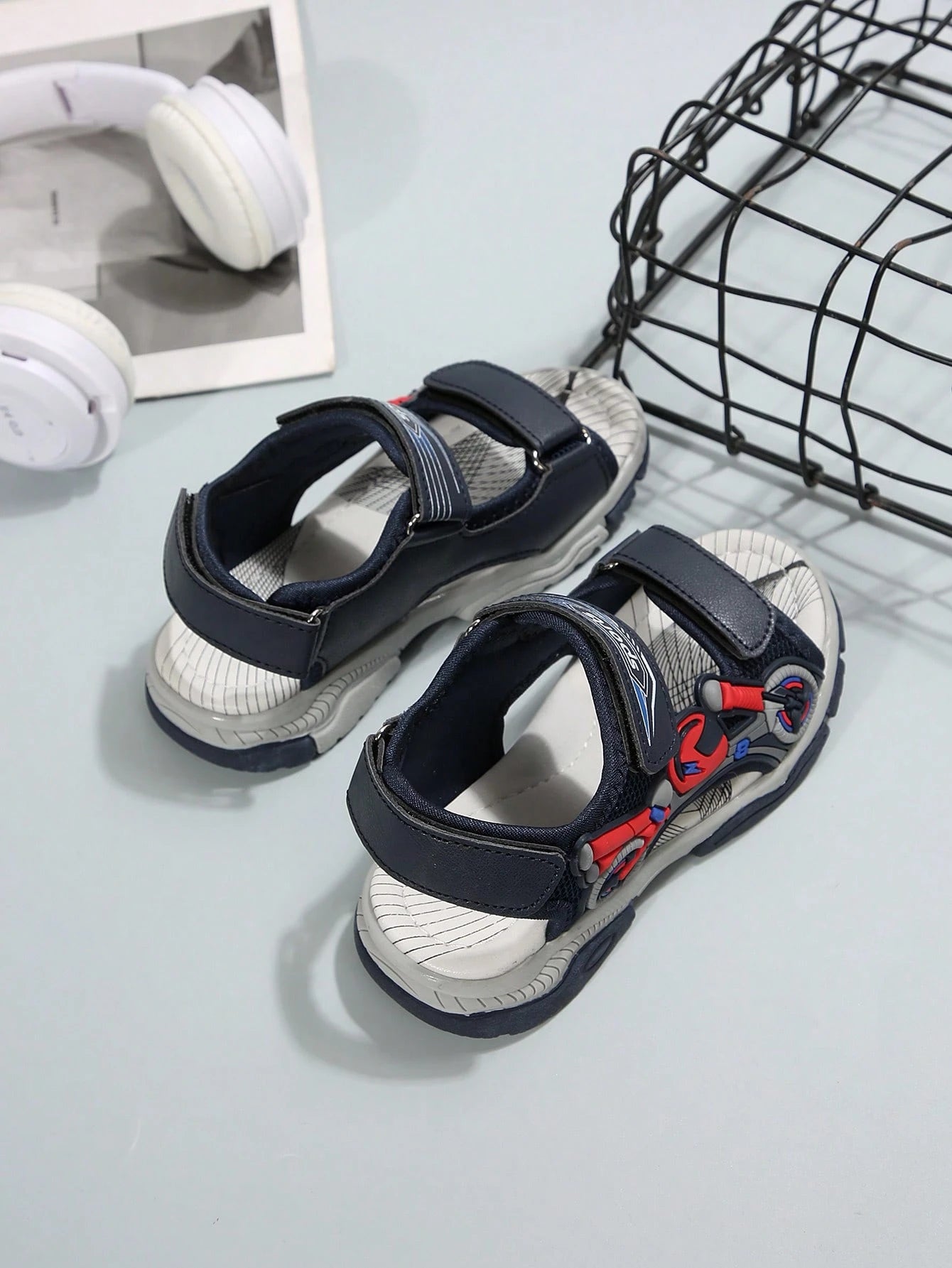 Boys' Casual Motor Decor Sports Sandals