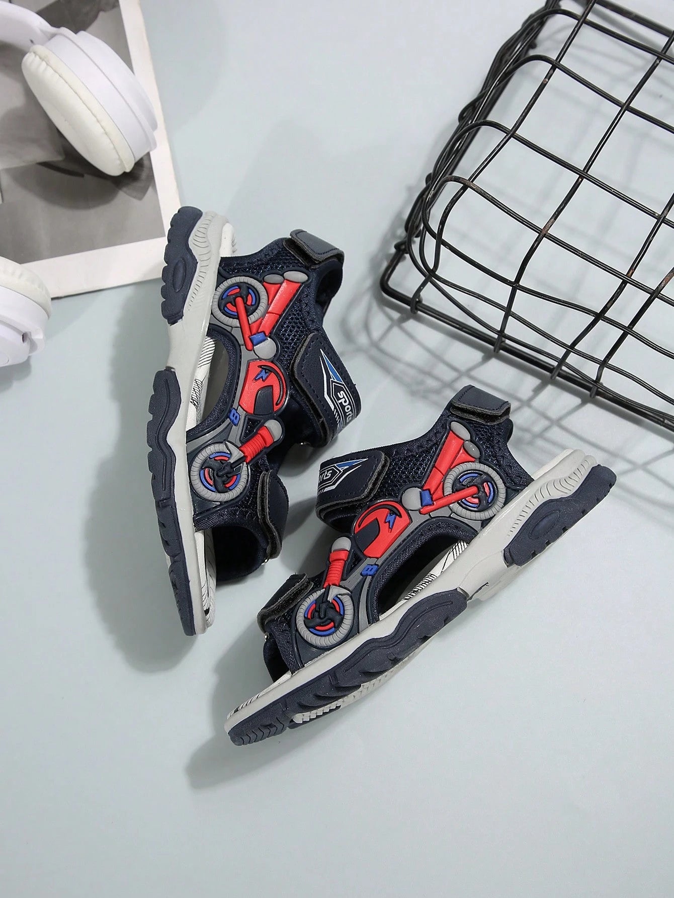 Boys' Casual Motor Decor Sports Sandals