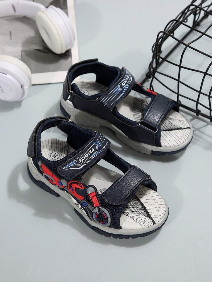 Boys' Casual Motor Decor Sports Sandals Blue