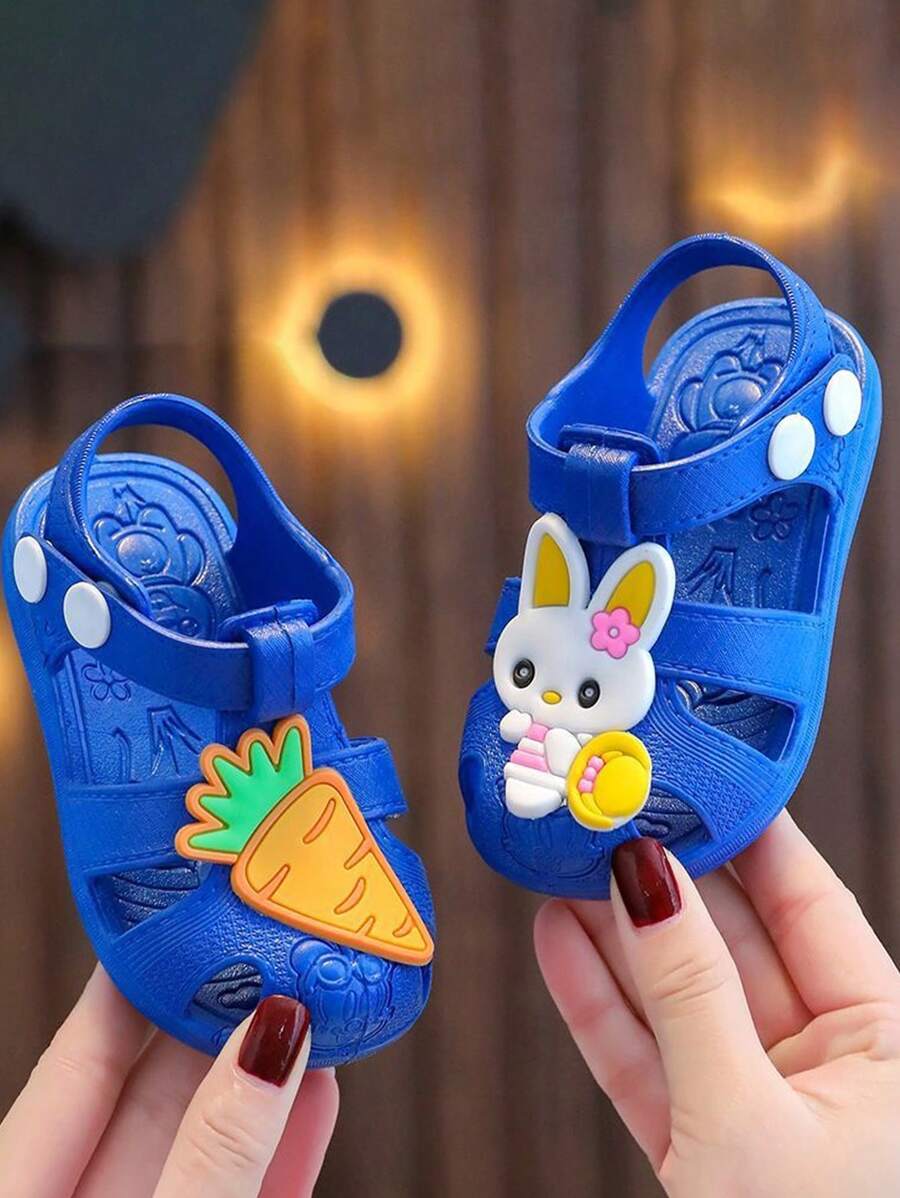 Toddler Girls Cartoon Rabbit Design Sandals Blue