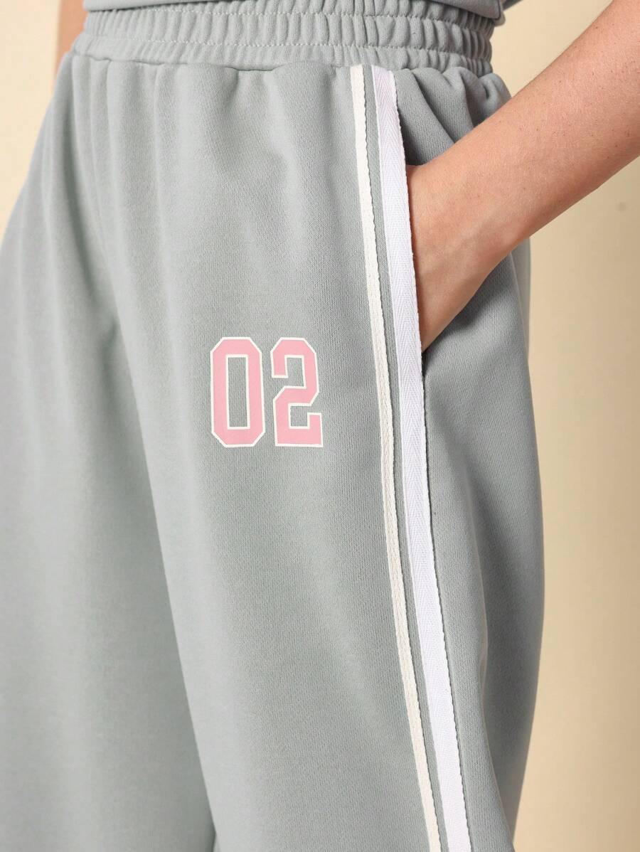 Tween Girls Comfy Boxy Fit Crop Sleeveless Tee And Straight Fit Pants
