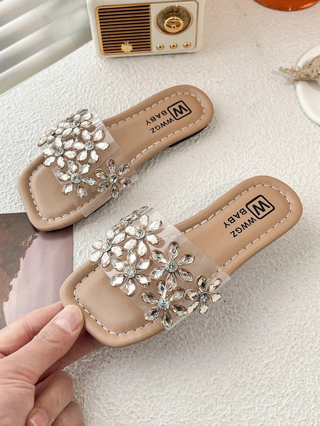 Children's Non-Slip Slippers Champagne 2