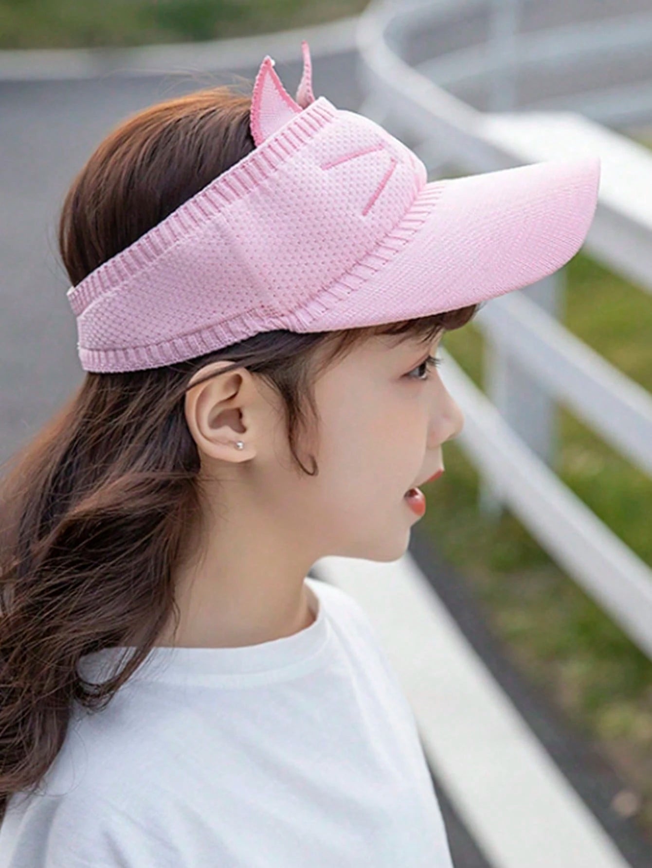 1pc Kid's Knitted Cat Face Embroidery Elastic Beanie Hat