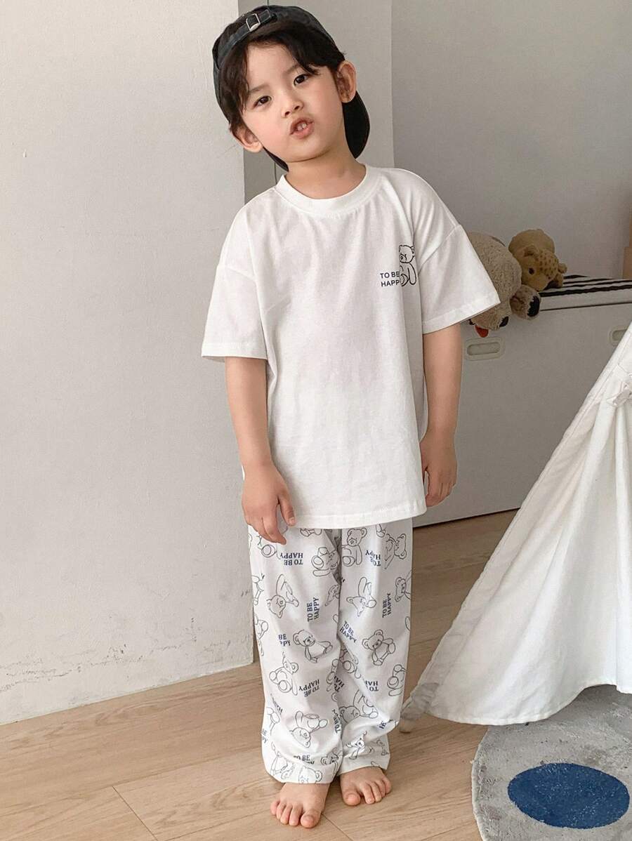 DAZY Toddler Boys Home Wear White
