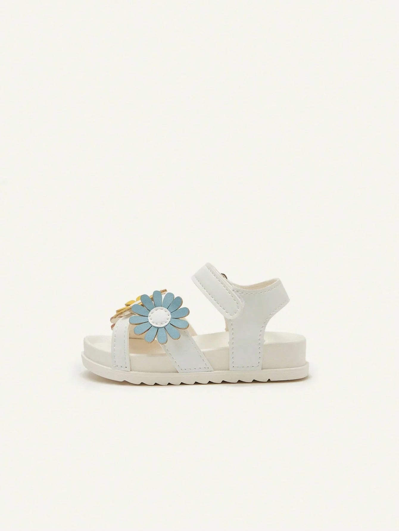 Cozy Pixies 1 Pair Cute Toddler Girls' Hook And Loop 3D Flower Princess