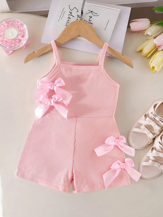 Mummy & Mee, Genkimix Kids Baby Girls' Casual Fashion Sleeveless Elasticated Waist Short Jumpsuit