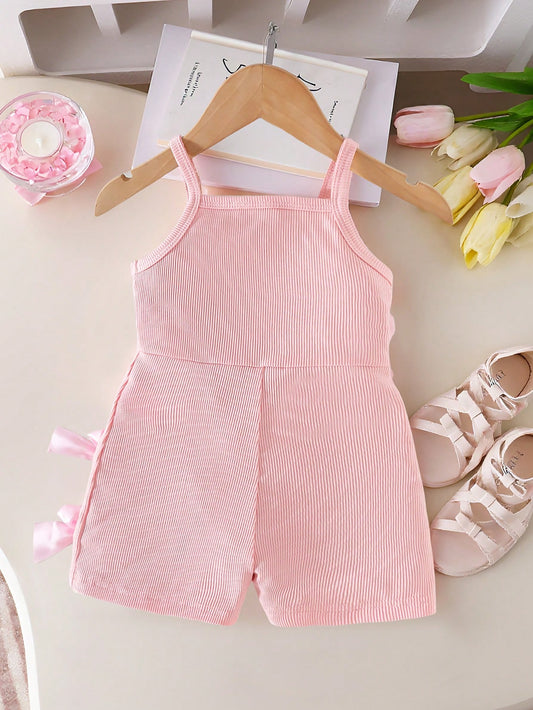Mummy & Mee, Genkimix Kids Baby Girls' Casual Fashion Sleeveless Elasticated Waist Short Jumpsuit